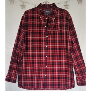 Bonobos Mens Cotton XLarge Plaid Flannel Shirt Slim Fit Classic Casual Comfort